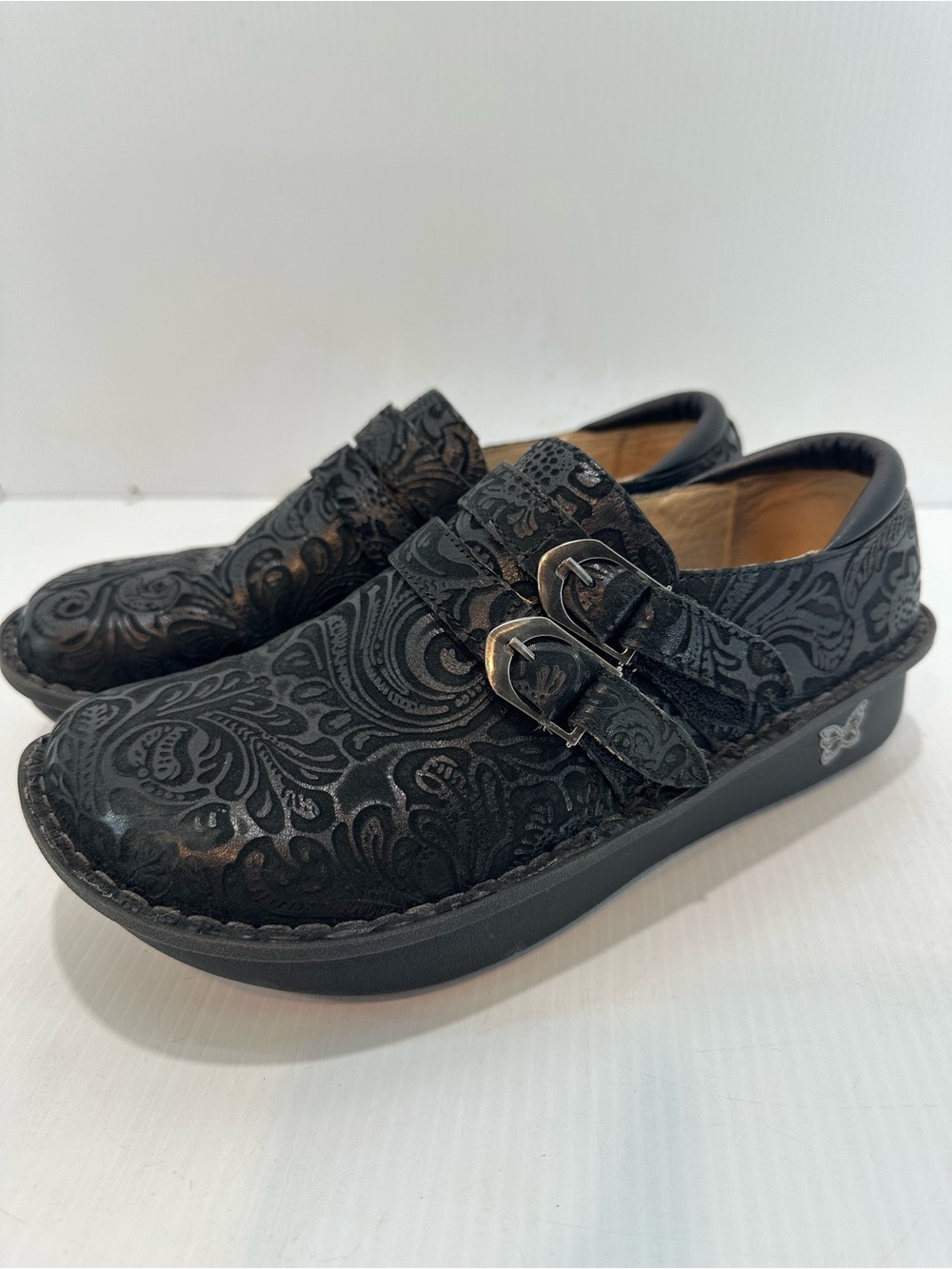 Alegria by PG Lite 39 Shoes Women’s Embossed Leather Clog All-431